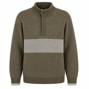 Bob Timberlake Gorpcore Quarter Zip Sweater Mens XL Earthy Cabin Grandpa